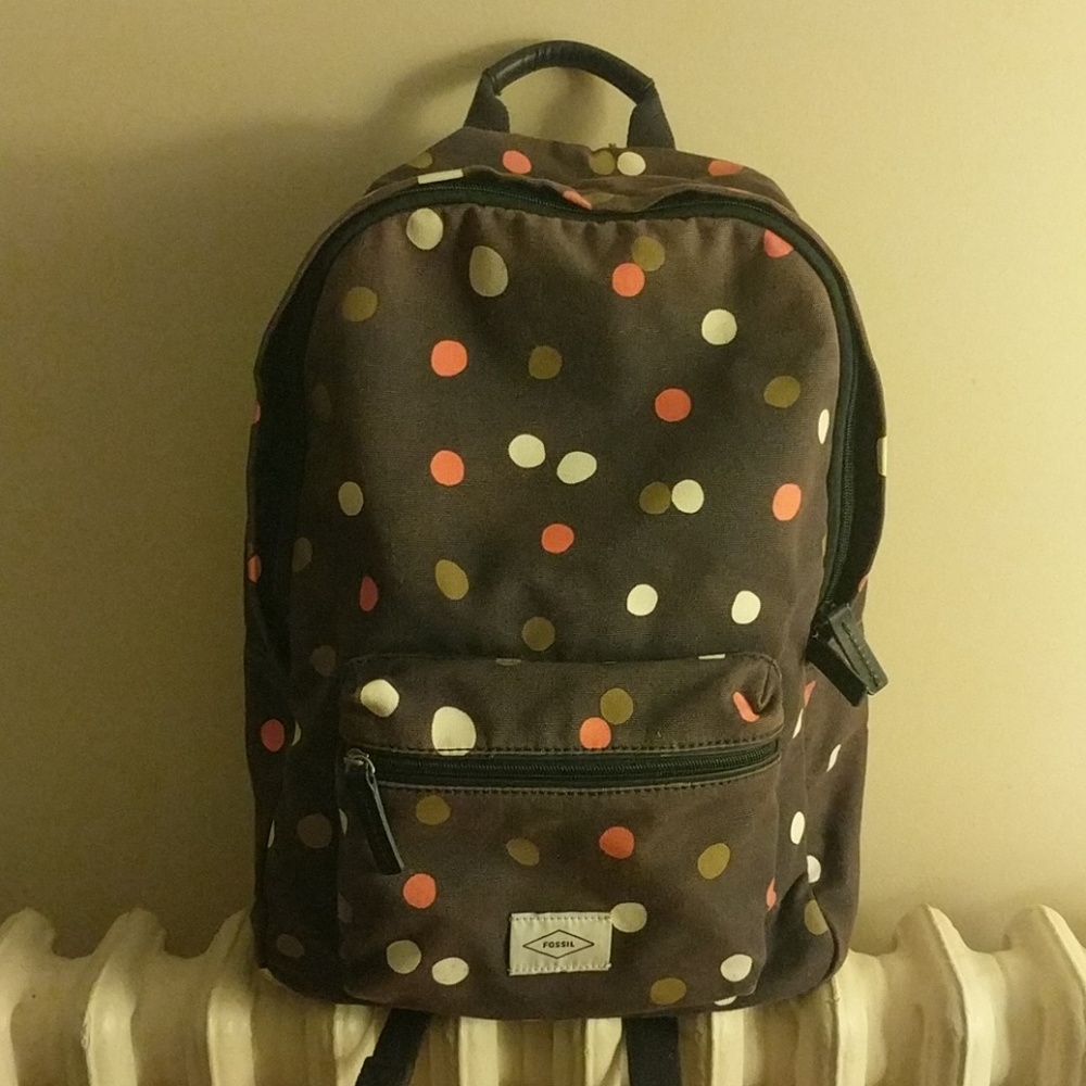 Fossil Polka Dot Backpack